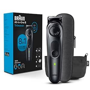 Braun All-in-One Style Kit Series 5 5470, 8-in-1 Trimmer for Men with Beard Trimmer, Body Trimmer for Manscaping, Hair Clippers & More, Ultra-Sharp Blade, 40 Length Settings, Waterproof