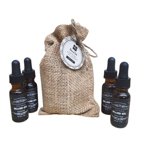 Beauty by Francesca - All Natural Beard Oil Gift Set Moisturizing and Softens Beard and Mustache for Men,1 oz